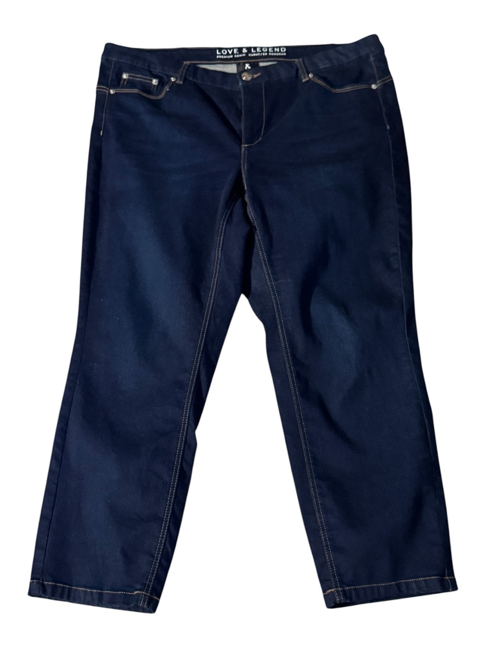Love & Legend Curvy Jeans Women’s 20 p Petite Dark Wash Stretch Skinny